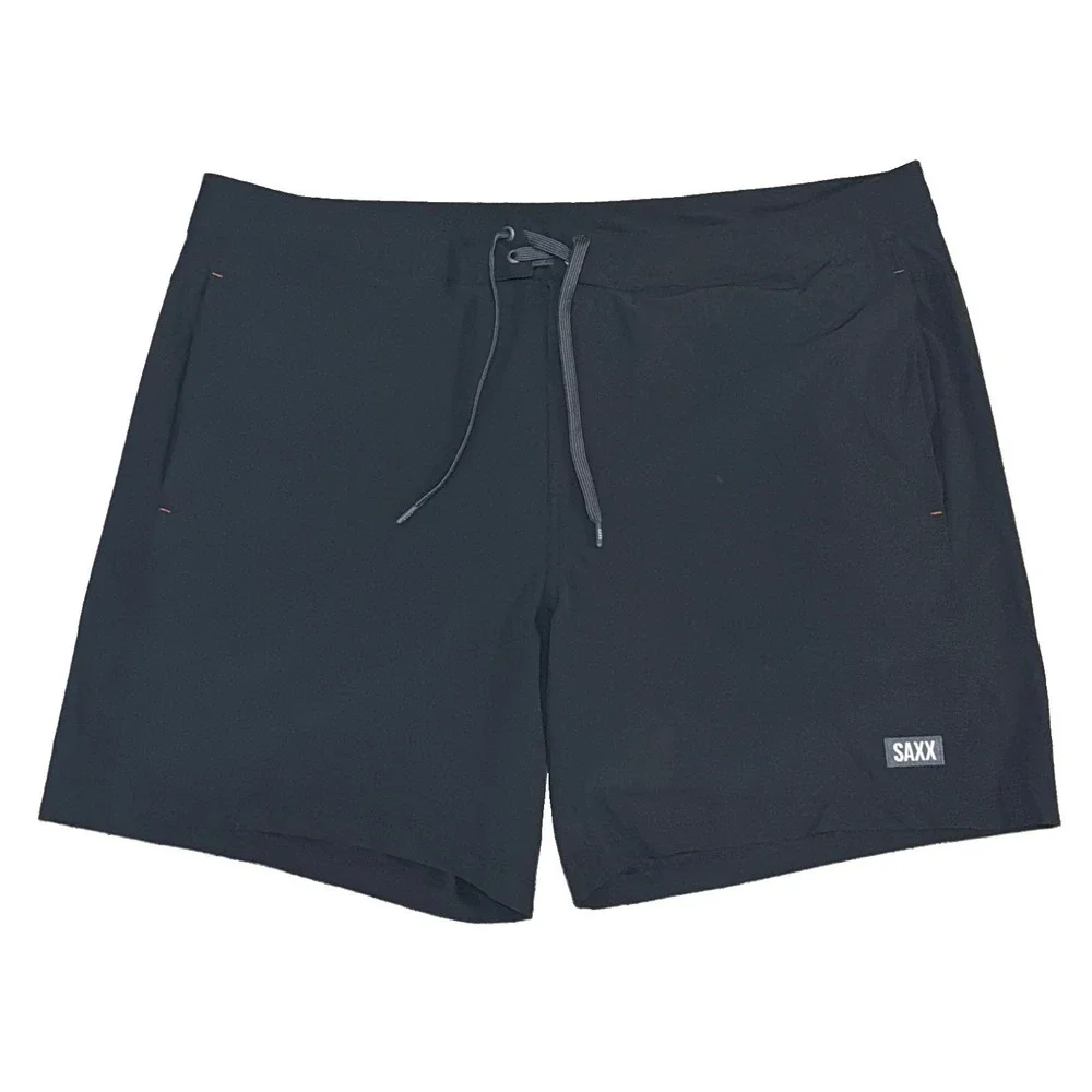 Saxx Shorts Mens 38x7 Black Betawave 2N1 Lined Board Shorts W/Ballpark Pouch